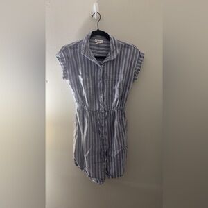 Blue and White Striped Sun Dress